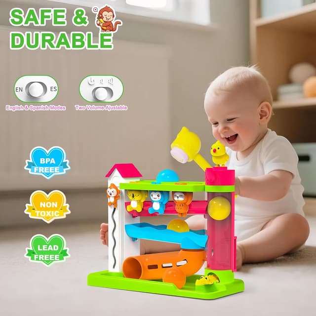Detalle 2 de VOILBTOY Musical Ball Drop Toy (1–3 Years) with English & Spanish Modes