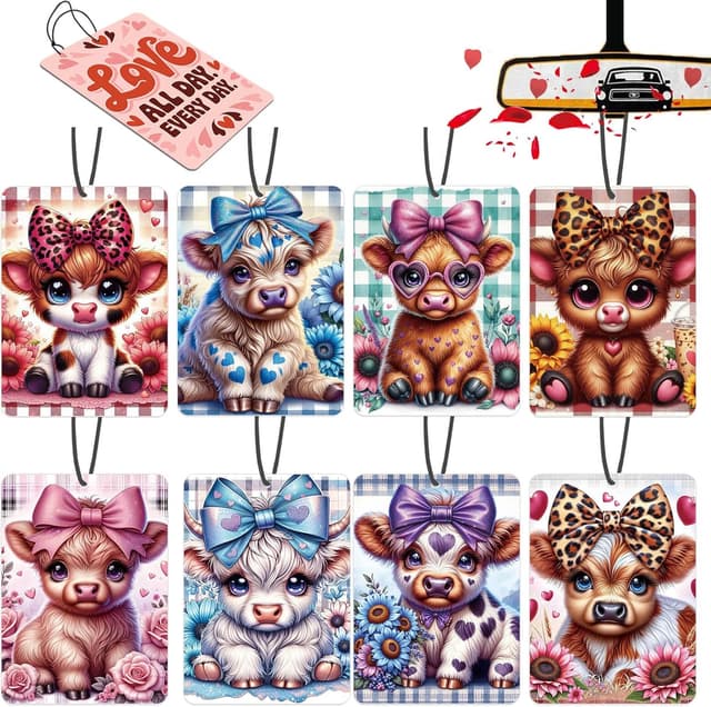 Imagen de Highland Cow Car Air Fresheners 8 Pack en OfertitasTOP