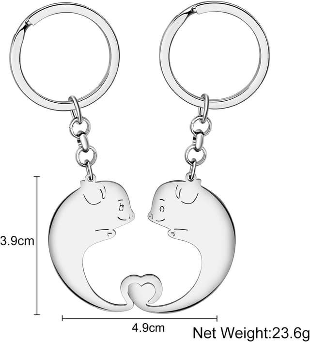 Thumbnail 4 de LONYOO llavero cerdo acero inoxidable 26x46 mm