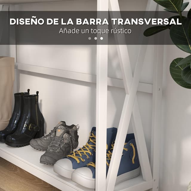 Thumbnail 4 de HOMCOM Mesa de Consola 100x30x81 cm Blanco