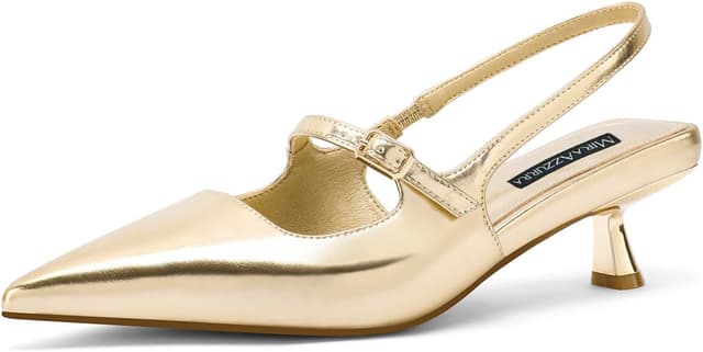 Thumbnail 6 de MIRAAZZURRA Damen Kitten Heel Slingbacks 4,3 cm