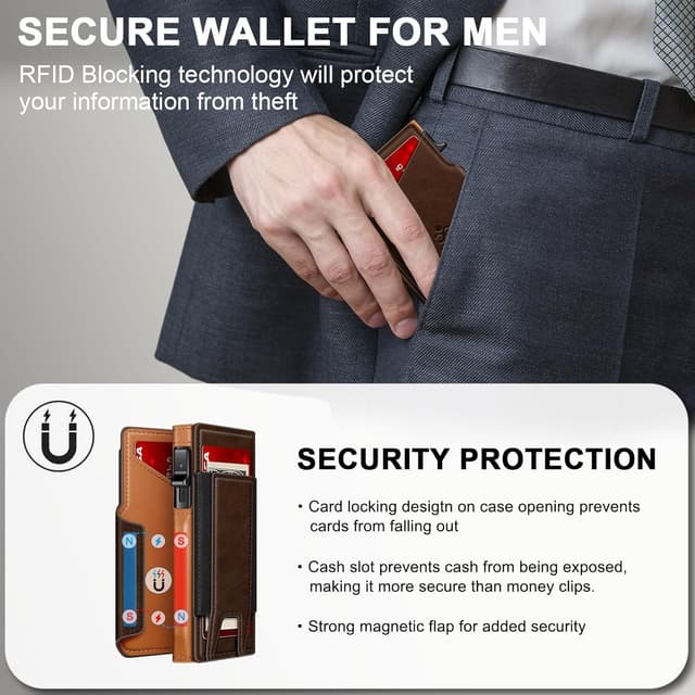 Thumbnail 6 de Men's Slim Pop-Up Wallet with 9-13 Card Holders ⚖