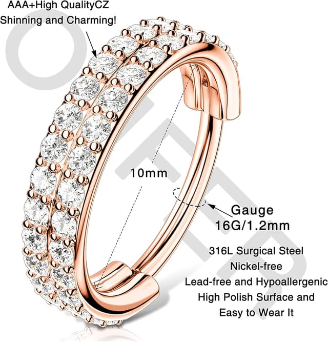 Detalle 2 de OUFER Boucles Helix 16G Cartilage 316L