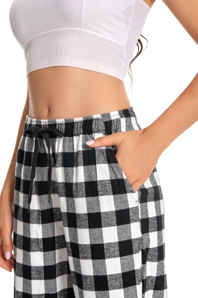 Detalle de Pantalon de pyjama en flanelle femme 100% coton