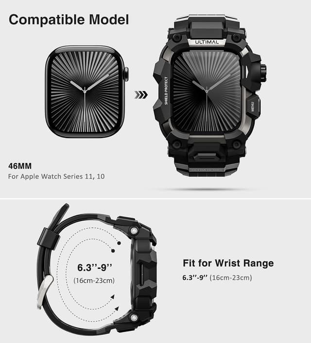 Detalle 2 de ULTIMAL Rugged Case 46mm Apple Watch band