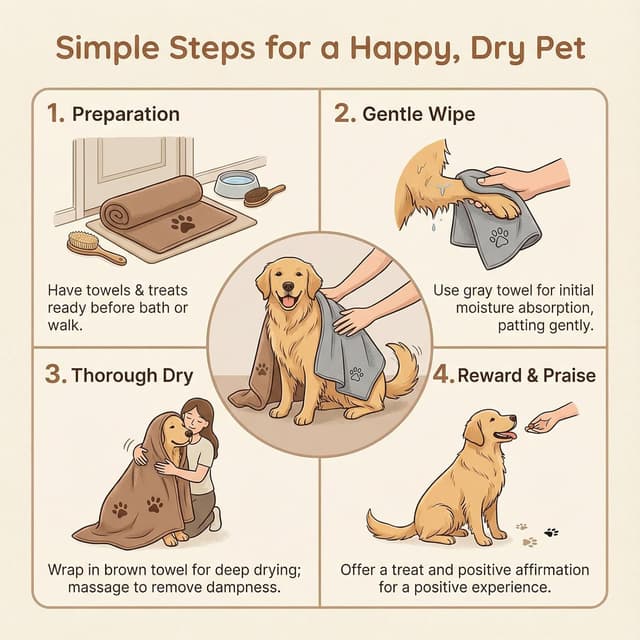 Detalle de 2-Pack Microfibre Dog Towels (39.5x20in) – Super Absorbent, Quick-Dry Pet Bath Towels