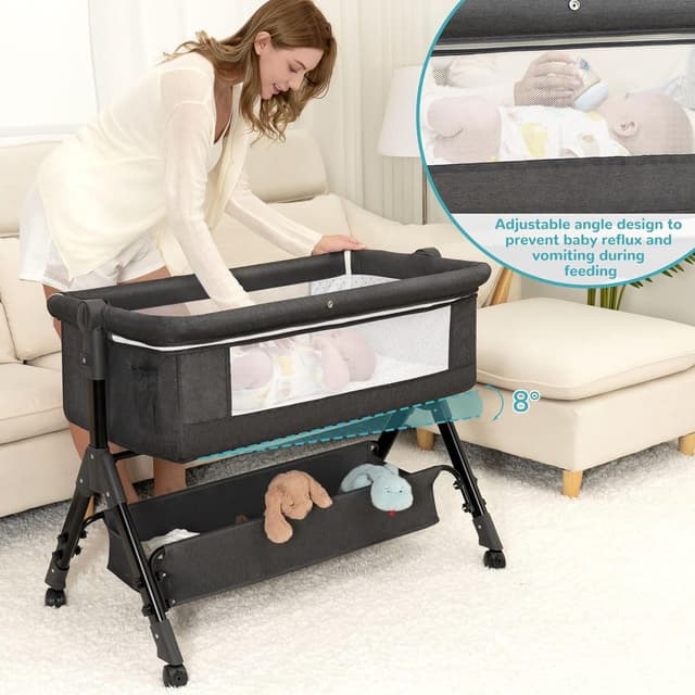 Thumbnail 3 de Baby Bassinet 3-in-1 Bedside Sleeper with Wheels 👶