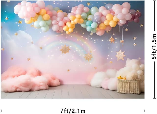 Thumbnail 2 de MEHOFOND 7x5ft Birthday Photo Backdrop