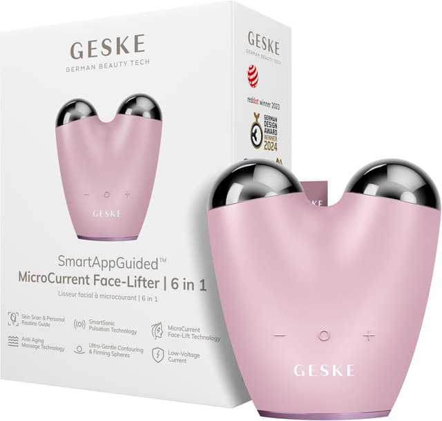 Detalle de GESKE SmartAppGuided™ MicroCurrent Face Lifter 6 en 1 – appareil de lifting visage anti-âge