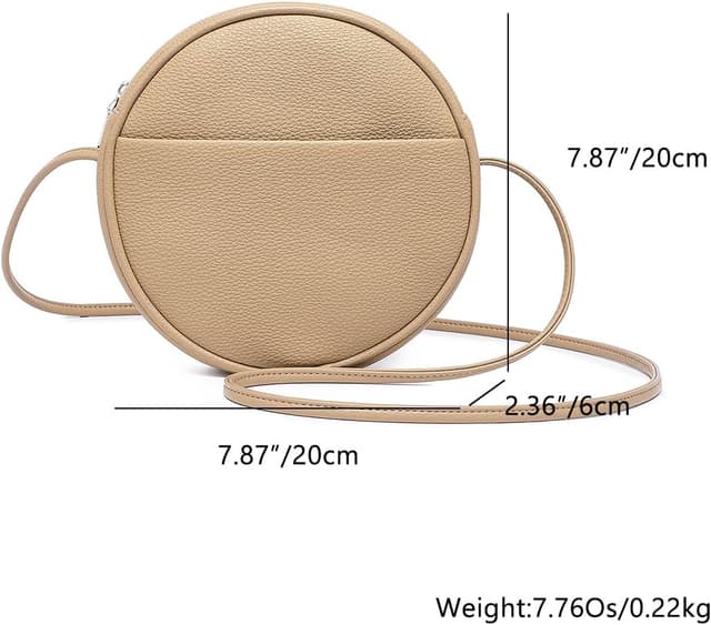 Detalle 2 de YONBEN Sac à bandoulière Circle pour femme en nylon, fermeture éclair et bretelles réglables