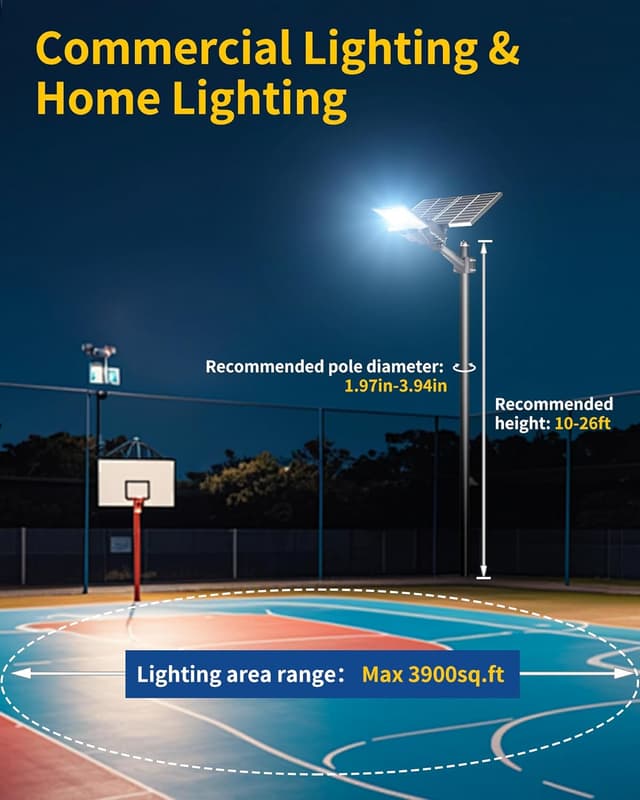 Detalle de Gefolly Lampione Solare LED da esterno con telecomando, 6500K, IP67