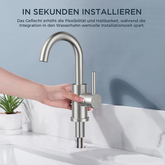 Thumbnail 6 de FORIOUS Wasserhahn Bad 360° Edelstahl