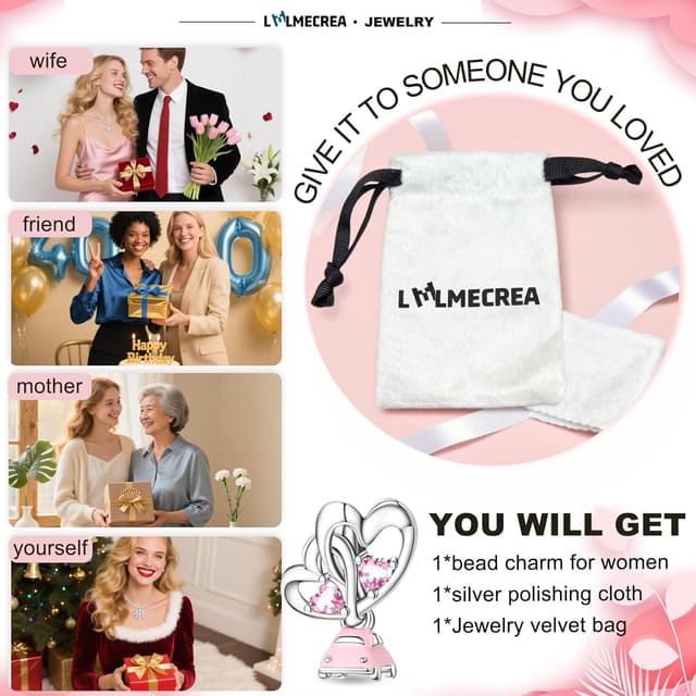 Thumbnail 5 de LMLMECREA Charms Anhänger 925 Sterling Silber Herz