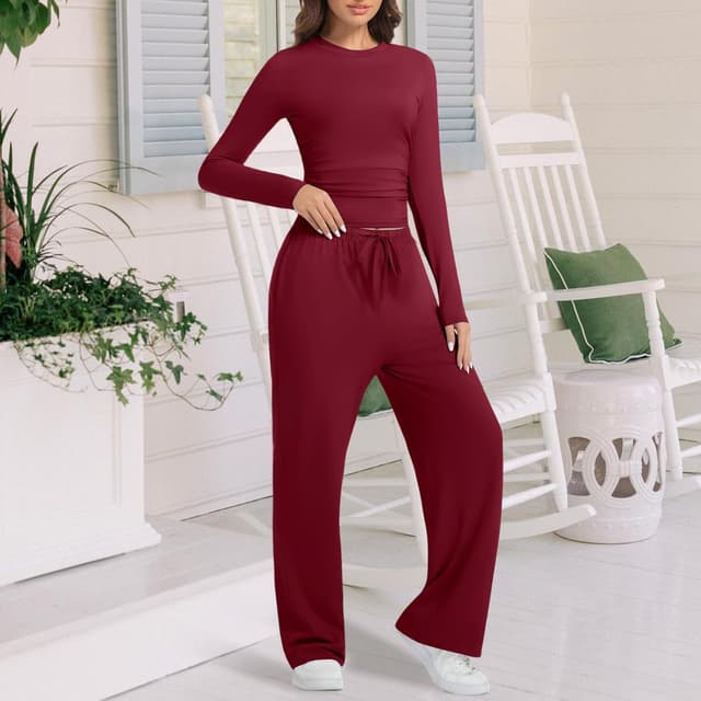 Detalle 2 de 2 Piece Loungewear Wide Leg Set