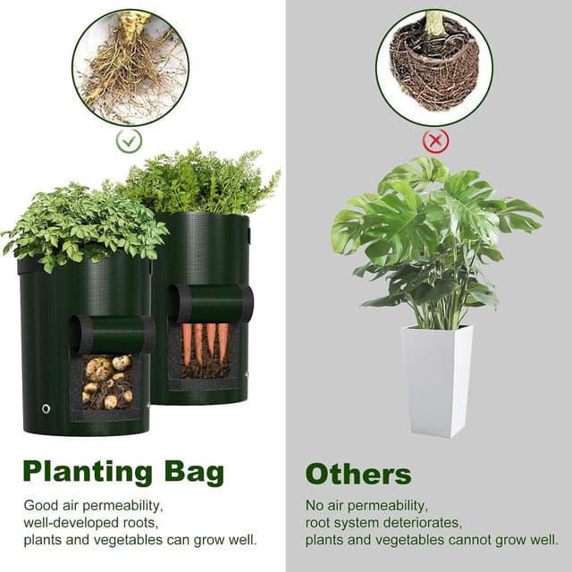 Detalle de Priksia potato grow bags 4 pack