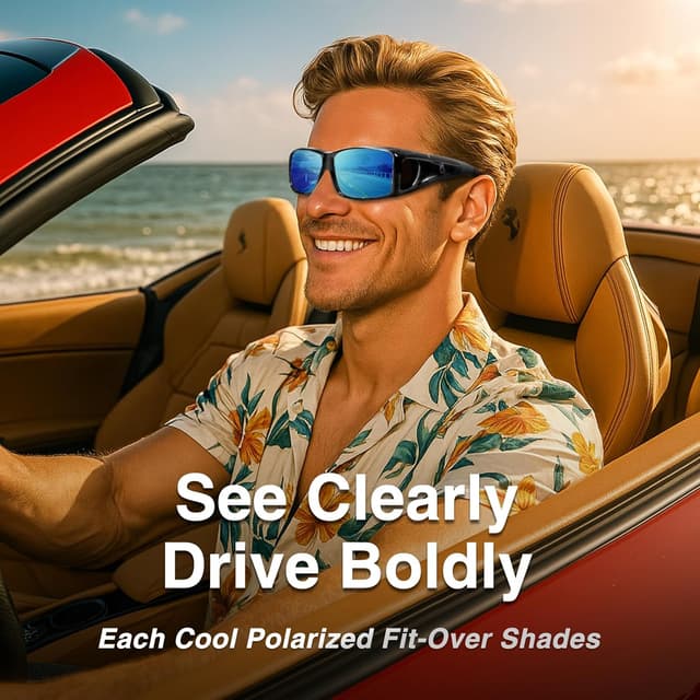 Detalle 2 de Each Cool Night Driving Glasses Polarized Anti-Glare 😎