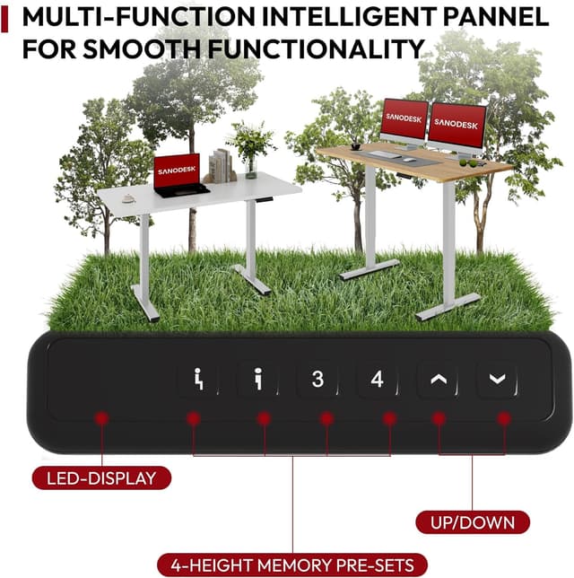 Detalle 2 de SANODESK 120 x 60cm Electric Standing Desk