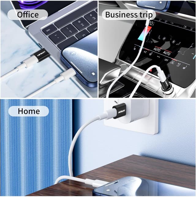 Thumbnail 6 de HOWJIM USB 3.0 auf USB‑C Adapter (4 Stück) mit bis zu 5 Gbit/s und Schnellladung bis 100 W/PD