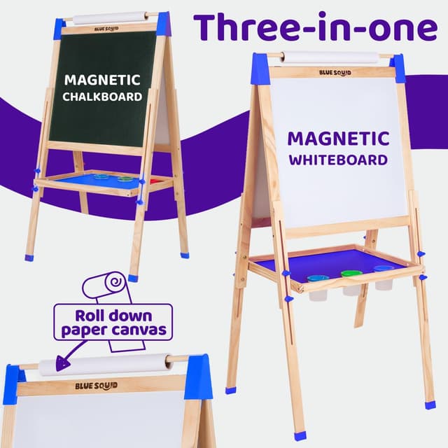 Thumbnail 6 de Blue Squid kids art easel 3 paper rolls