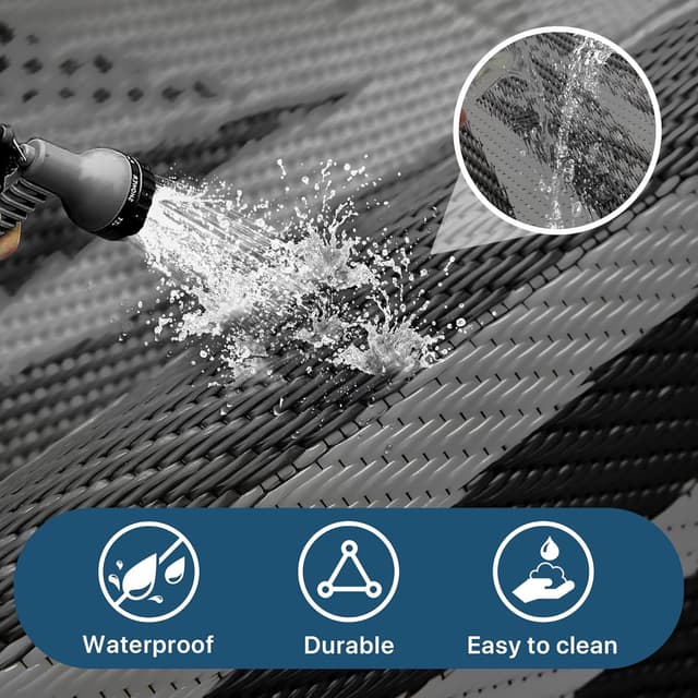 Detalle 2 de GENIMO Alfombra Reversible para Exterior 🌿 150x240 cm