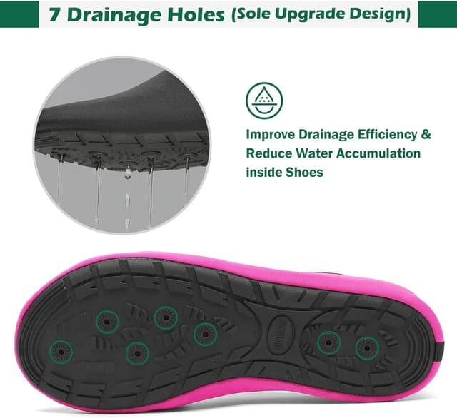 Detalle 2 de SAGUARO Scarpe da Scoglio ad asciugatura rapida con 7 fori di drenaggio (rombi) Gr. 36-47