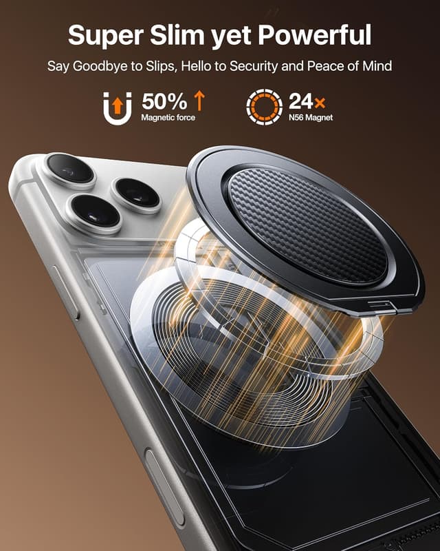Detalle de andobil 2026 Ultra-Thin MagSafe Grip 360°