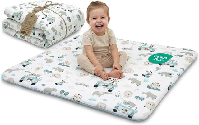 Thumbnail 6 de Totsy Baby tapis d’éveil 100 cm en coton, pliable et lavable (certificat Oeko-Tex) – motif girafes