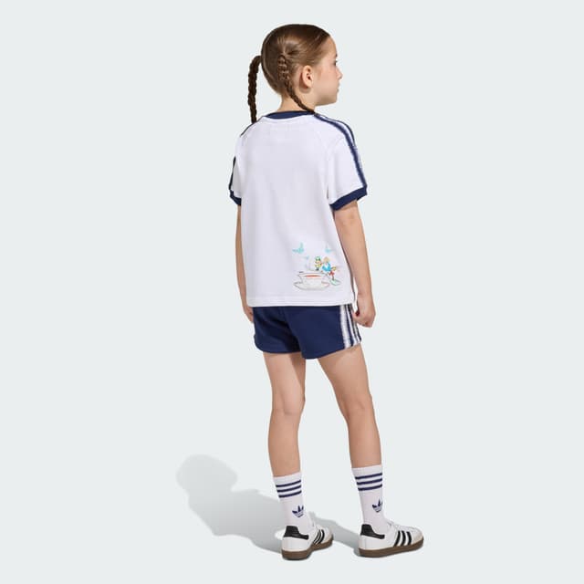 Detalle 2 de Conjunto de camiseta y pantalón corto Adidas Disney (blanco)