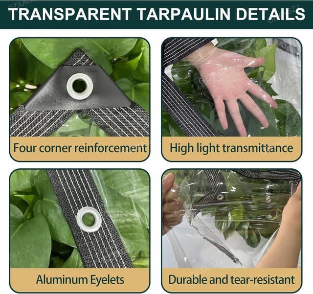 Thumbnail 2 de GZXAGZJ Clear Tarp 7x10 ft ⛺