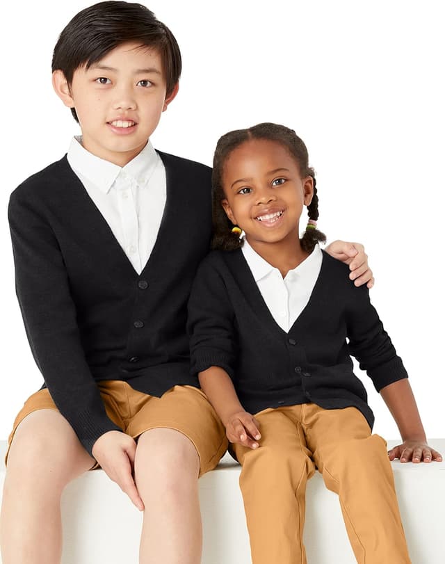 Detalle de Amazon Essentials V-Neck Cotton Cardigan, Pack of 2