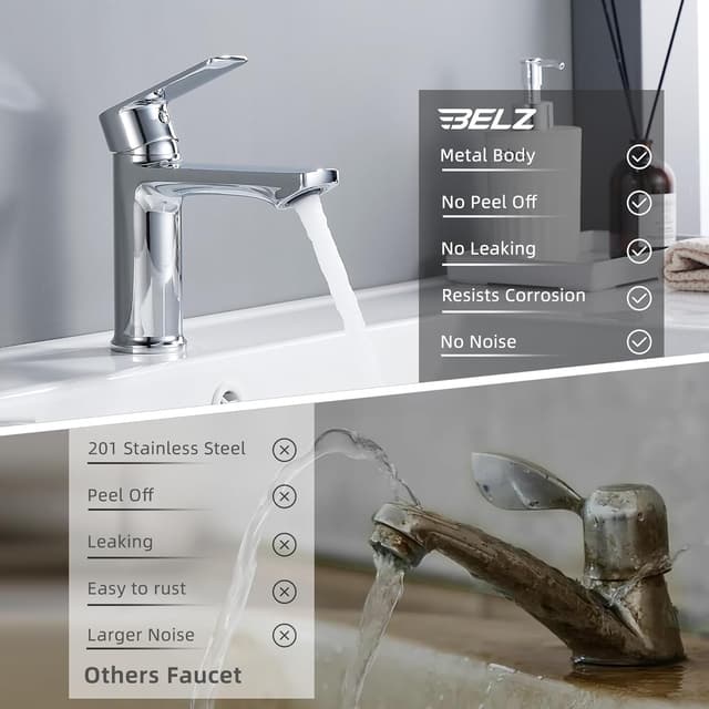 Thumbnail 2 de BELZ Basin Mixer Tap High Arc Chrome