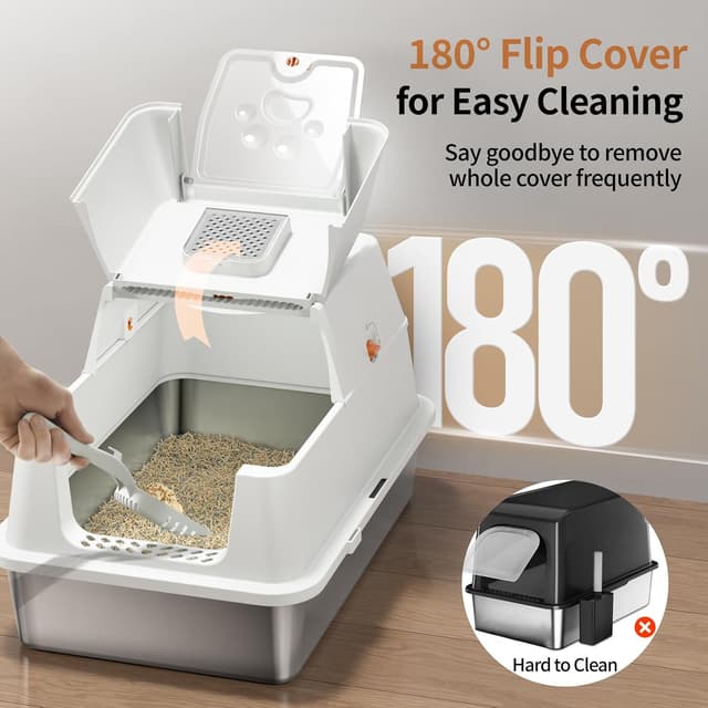 Thumbnail 1 de Lettiera Gatto Chiusa XXL in Acciaio 60x40x39