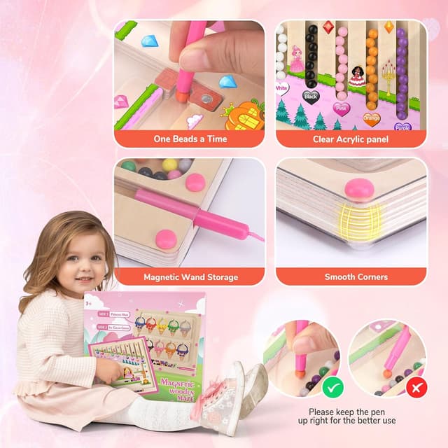 Thumbnail 2 de Magnetisches Montessori Farb‑ und Zahlenlabyrinth 28x24,2 cm