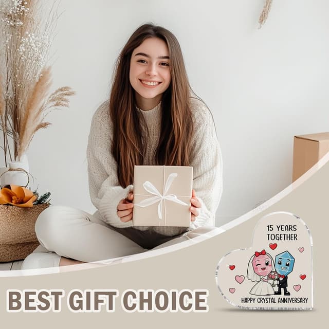 Thumbnail 3 de 15th Wedding Anniversary Plaque Keepsake