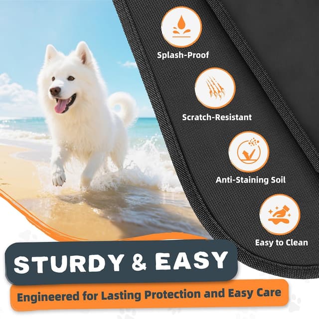 Detalle de Looxmeer Kofferraumschutz Hund mit Seiten- & Ladekantenschutz (Hundedecke für den Kofferraum, wasserdicht)