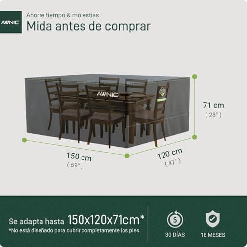 Thumbnail 1 de AWNIC Housse pour meubles de jardin 150x120x71 cm ⚙