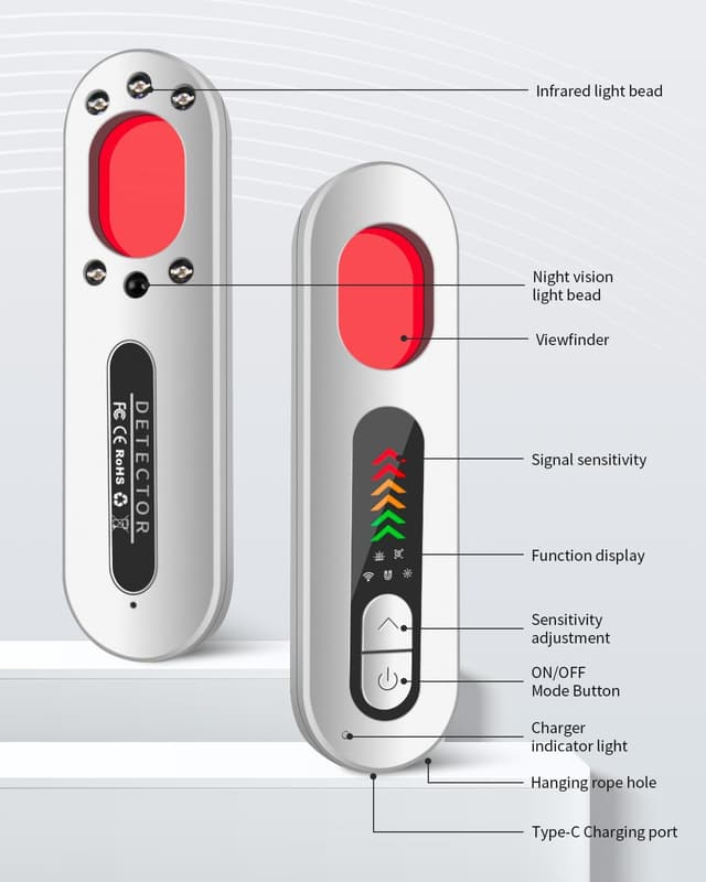 Thumbnail 4 de Wanzen Detektor versteckte Kamera Finder 6 Stufen