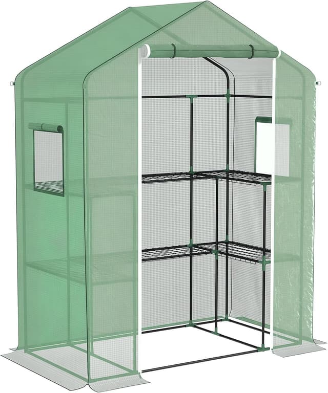 Detalle de Outsunny invernadero exterior 140x73x190 cm