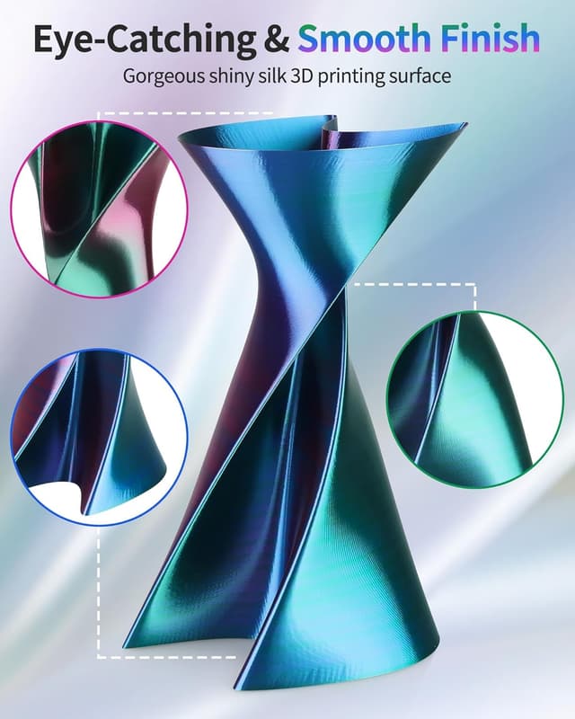 Thumbnail 2 de LANDU Silk Tri-Color PLA Filament 1.75mm 1Kg