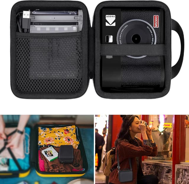 Detalle de Khanka Hartschalen-Reiseetui für Kodak Mini Shot 3 Era / Mini Shot 3 Retro – Ersatz-Hülle (schwarz)