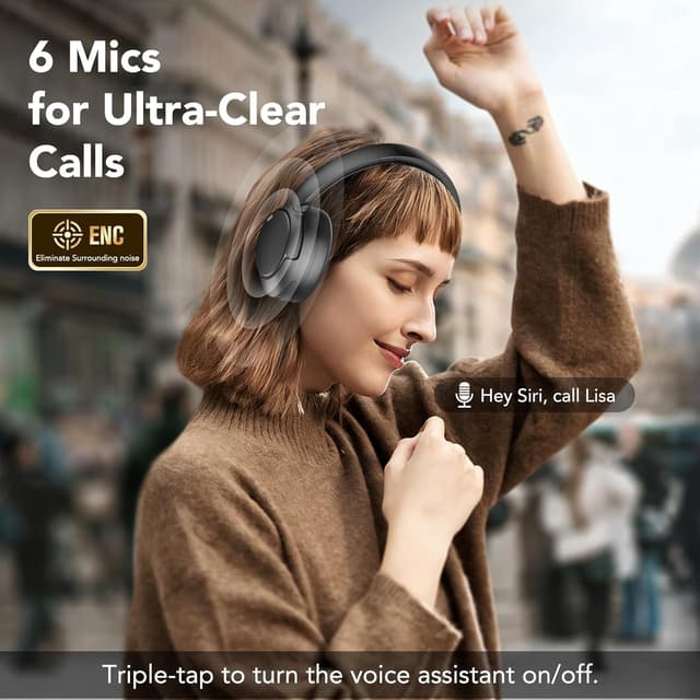 Detalle 1 de TIMU Casque Bluetooth 5.4, jusqu’à 120 h