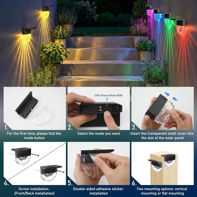 Detalle 1 de FIFlying Luci solari da giardino 6 pezzi