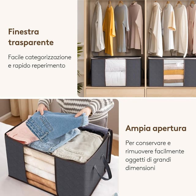 Detalle de Lifewit organizer armadio 65 L, 3 pezzi