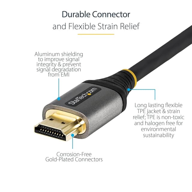 Detalle de StarTech.com 13ft (4m) Premium Certified HDMI 2.0 Cable with Ethernet (HDMMV4M)