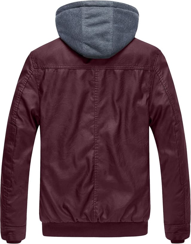 Detalle 2 de wantdo Men's Faux Leather Jacket