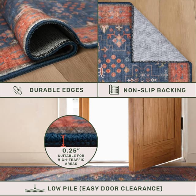 Detalle 1 de Hazo Haus 10 ft washable kitchen rug