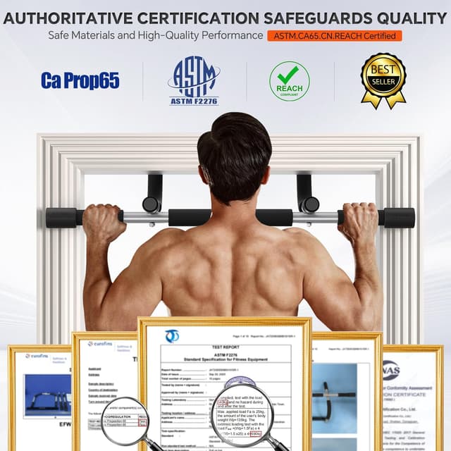 Thumbnail 4 de Ally Peaks Doorway Pull Up Bar (Max 440 lbs) — Multi-Grip Chin-Up Bar for Home Gym