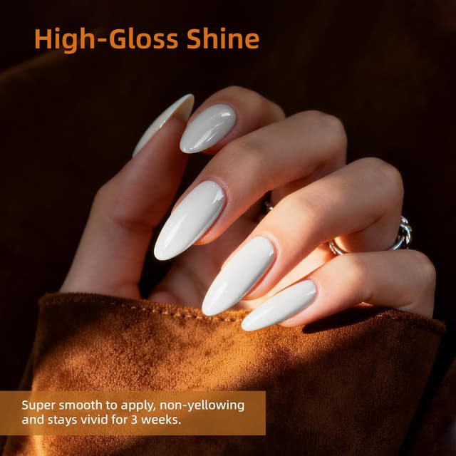 Detalle de JODSONE set smalto gel con glitter (10 colori) nero, rosso, verde e argento + base e top coat