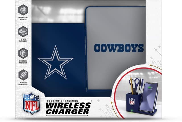 Detalle 2 de SOAR NFL Unisex Wireless Charging Stand and Desktop Organizer