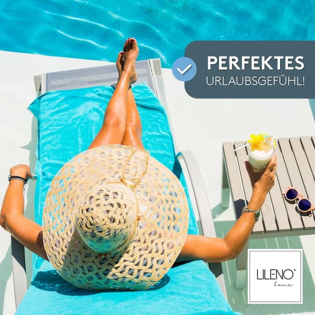 Detalle de LILENO HOME Sonnenliege Auflage im 1er Set (Taupe) – Teflon-Polster für Rollliegen